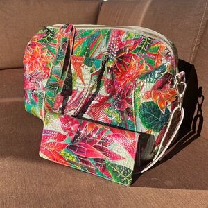 SOLD OUT! BRAHMIN SPENCER LETHER DUFFLE & MATCHING WALLET🍹 TROPICLE HOBO BLISS!